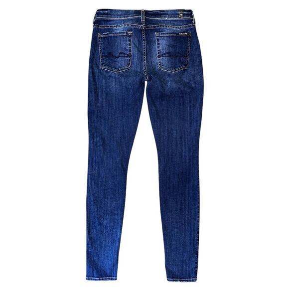 7 For All Mankind The Skinny Low-Rise Stretch Jeans Women's 28X31 - Picture 5 of 7